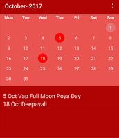 Srilankan Calendar 2017 Cartaz