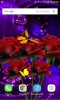 Red Roses Butterfly LWP captura de pantalla 1