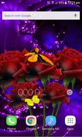 Red Roses Butterfly LWP captura de pantalla 2