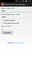Khmer Income Tax Calculator capture d'écran 1