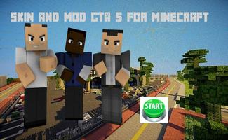 Mod & Skin GTA V for Minecraft Affiche
