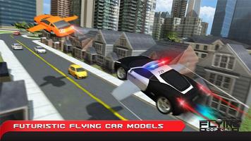 Fliegen Cop Car 3D Plakat