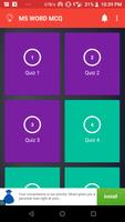 MS WORD MCQ poster