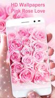 Pink Rose Wallpaper HD Affiche