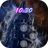 wolf theme kika lock screen icon