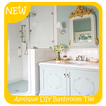 ”Antique DIY Bathroom Tile Wainscoting