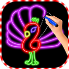 Glow Draw Birds أيقونة