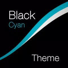 Black - Cyan Theme for Xperia APK download