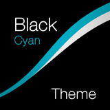 Black - Cyan Theme for Xperia icône