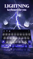 Live Lightning Keyboard Theme with Emoji постер