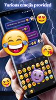Live Lightning Keyboard Theme with Emoji скриншот 1