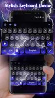 Live Lightning Keyboard Theme with Emoji скриншот 2