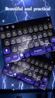 Live Lightning Keyboard Theme with Emoji скриншот 3