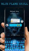 Blue Flame Keyboard Theme ảnh chụp màn hình 1