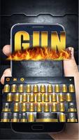 Gun and Bullet Keyboard Theme скриншот 2