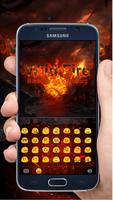 Burning Fire Keyboard Theme ảnh chụp màn hình 1