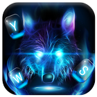 Neon Wolf Keyboard Theme simgesi