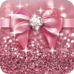 Pink Bowknot Glitter Keyboard Theme