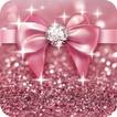 Pink Bowknot Glitter Keyboard Theme