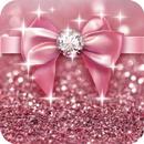 Pink Bowknot Glitter Keyboard Theme-APK
