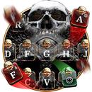 Red Skull Keyboard Theme with Emoji APK