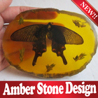 amber stone design icône