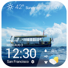 Navigation clock weather icon