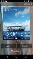 Navigation clock weather poster