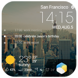 Beautiful Time Weather Widget Zeichen