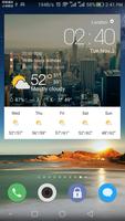 Beautiful Time Weather Widget الملصق