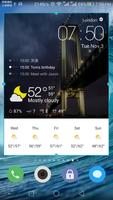 Beautiful Time Weather Widget تصوير الشاشة 1