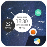 Digital Clock&weather forecast icon