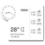 Clock Weather Small Clock Zeichen