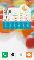 Calendar alarm clock weather poster