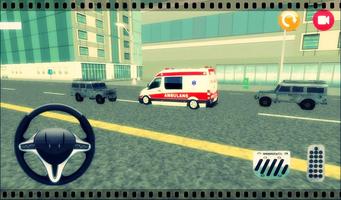 Trafikte Ambulans Sürme 3D syot layar 3