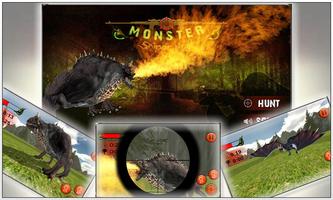 monstre chasse au sniper 3D Affiche