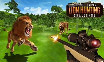 Sniper Lion Hunting Challenge Affiche