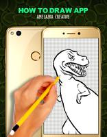 Learn to draw Dinosaurs โปสเตอร์