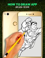 Learn to draw Superhero HD पोस्टर