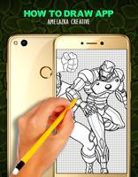 Learn to draw Superhero HD اسکرین شاٹ 1