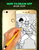 برنامه‌نما Learn to draw Superhero HD عکس از صفحه