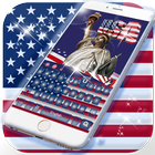 American flag Live Wallpaper Theme ícone
