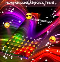 Neon Multicolor Keyboard Theme penulis hantaran