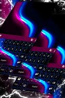 Keyboard Neon Wave Theme Affiche