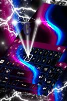 Keyboard Neon Wave Theme capture d'écran 3