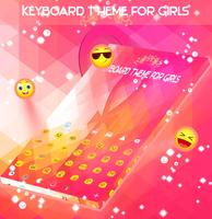 Tema de teclado para niñas Poster