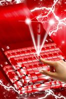 Red Chrome Keyboard Theme Ekran Görüntüsü 1