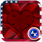 Red Heart Keyboard icono