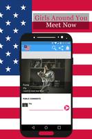 American Girls Chatting: American Dating App Plakat