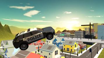 Flying Police Car Free Ride 3D captura de pantalla 2